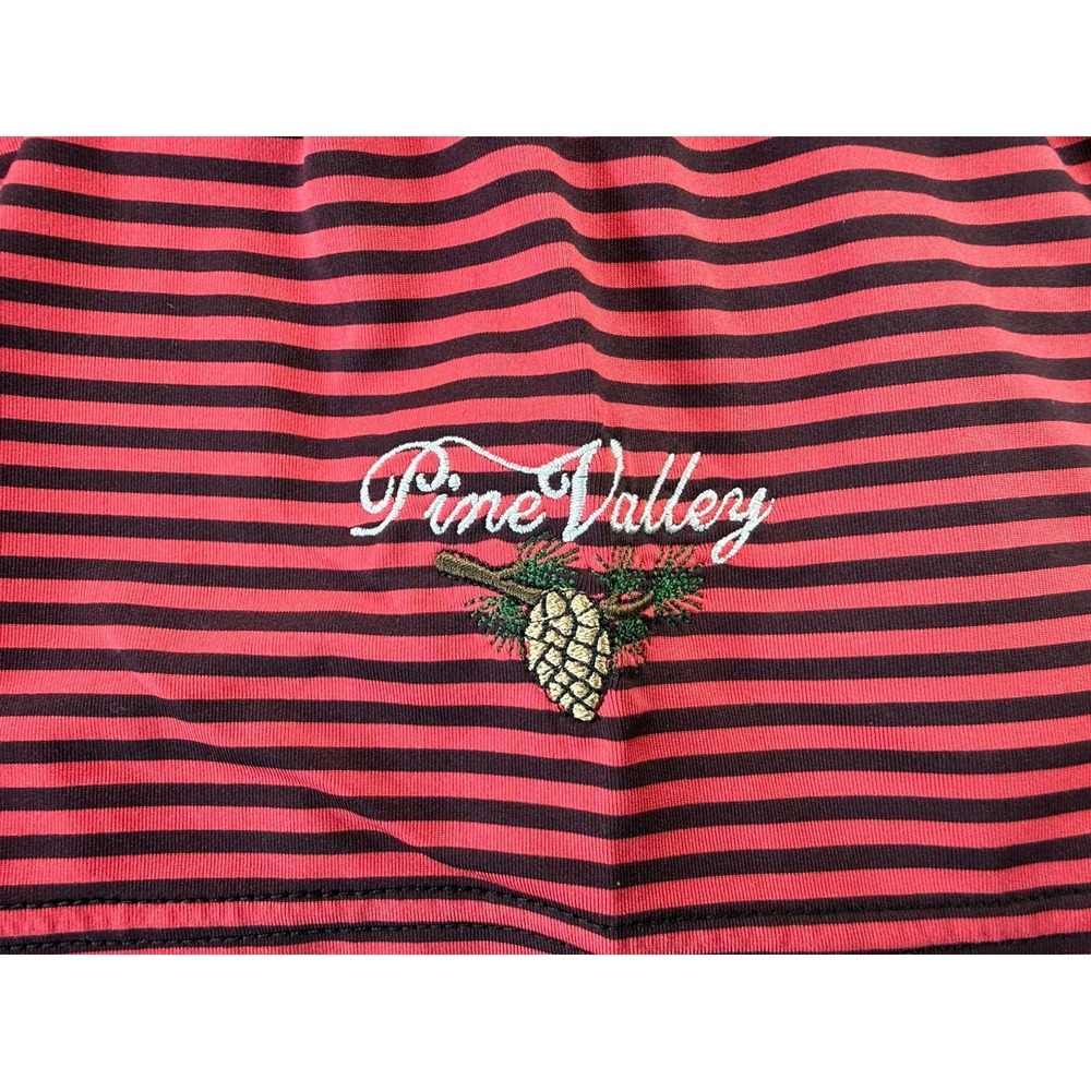 FootJoy ProDry Lisle Pine Valley Red Striped Performance Golf Polo XL - Picture 3 of 13